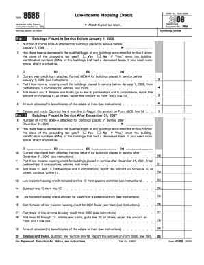 Form 8586 Low-Income Housing Credit