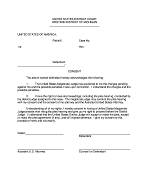 Federal Court Consent Form