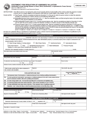 Indiana Solar Energy System Deduction Form