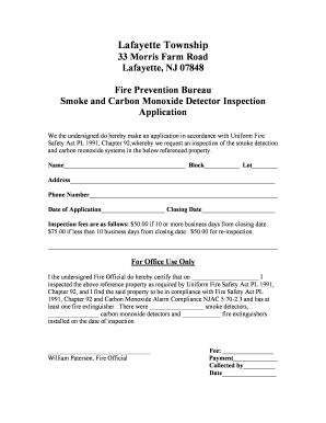 Smoke and Carbon Monoxide Detector Inspection Application