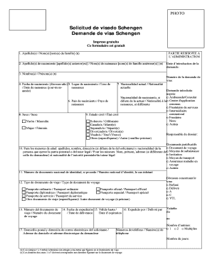 Solicitud de visado Schengen