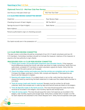 4-H Club Peer Review Committee Report