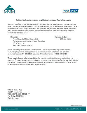 Solicitud de Redeterminación para Medicamentos de Receta Denegados
