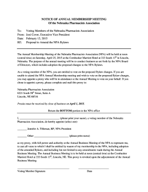 Notice of Annual Membership Meeting