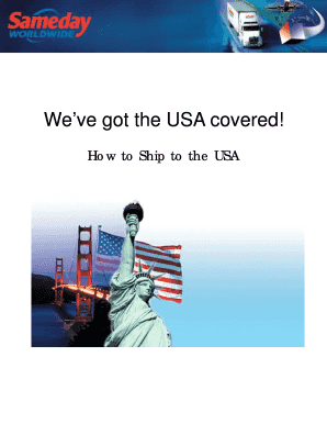 US Shipping Guide and Bill of Lading
