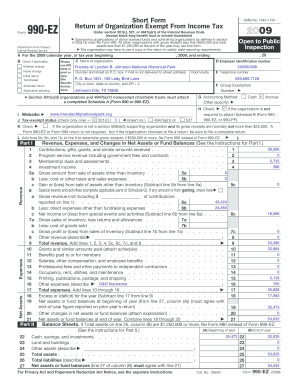 Form 990-EZ Return of Organization Exempt From Income Tax