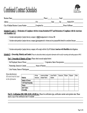 City of Oakland Business License Application