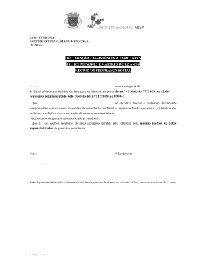 Declaração - Assistência a Familiares