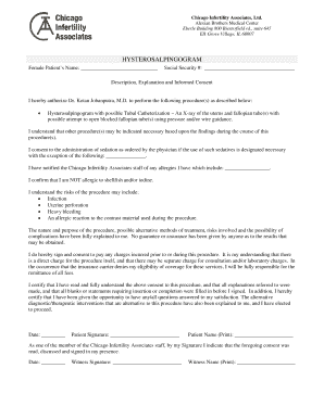 Hysterosalpingogram Consent Form