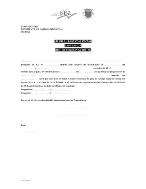 Licença Parental Inicial Partilhada