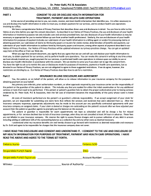 Health Information Consent and Insurance Billing Agreement