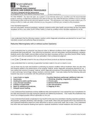 Texas Medical Disclosure and Consent Form