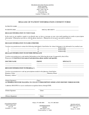 Release of Patient Information Consent Form