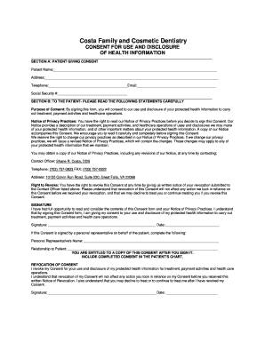 Health Information Consent Form