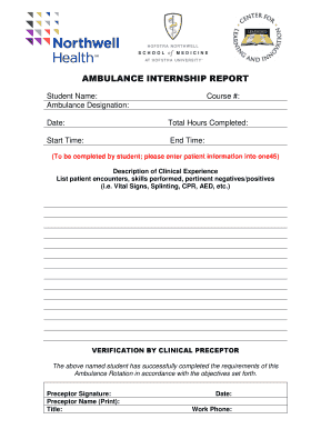 Ambulance Internship Report