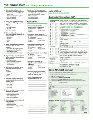 Arterial Ulcer Management CE Form