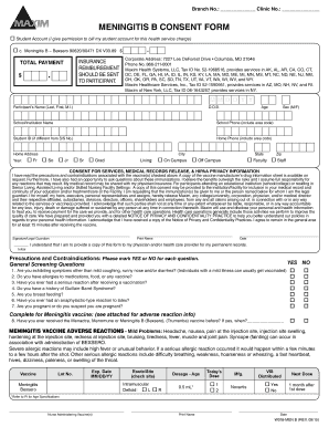 Meningitis B Consent Form