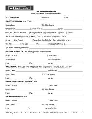Construction Notice Form