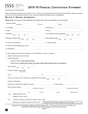 2015-16 Financial Certification Statement