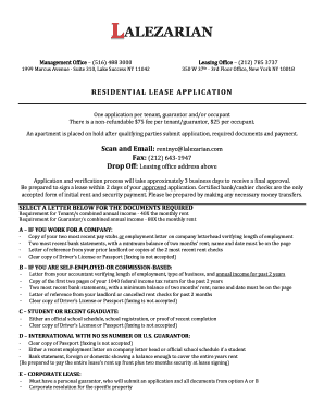 Residential Lease Application