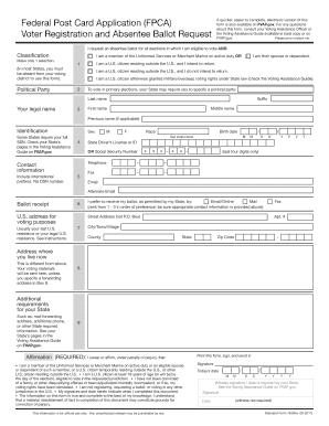 Federal Post Card Application (FPCA)