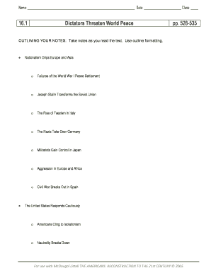 Student Reading Assignment Form