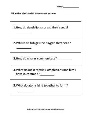 Kids Schoolz Quiz Form