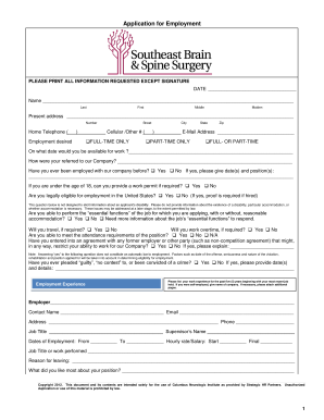 Employment Application Form
