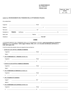 Riconoscimento della cittadinanza italiana