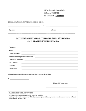 Pubblicazione di Matrimonio