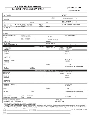 Patient Information Form