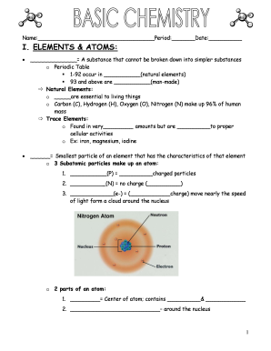 Science Worksheet Elements Atoms Isotopes