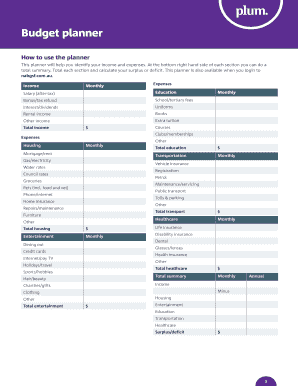 Budget Planner Template
