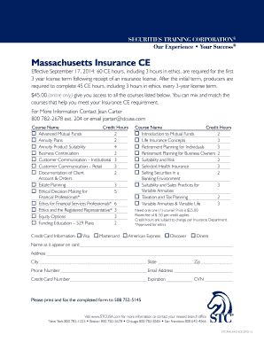 Massachusetts Insurance CE Course Registration