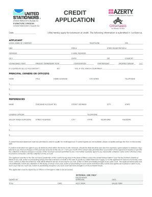 Credit Application Form