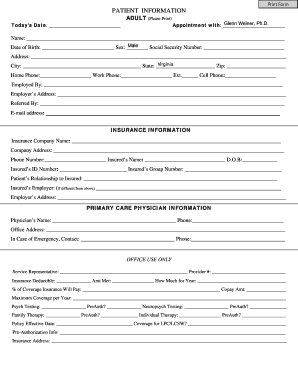 Patient Information Form