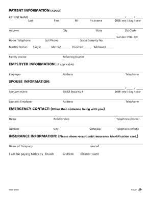 Patient Information Form