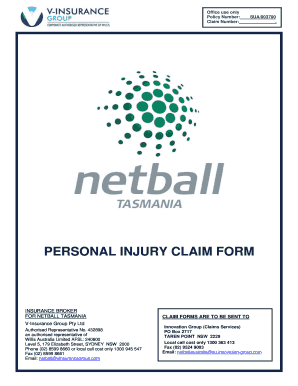 Personal Injury Claim Form
