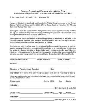 Motorcycle waiver - Personal INJURY Waiver FORM