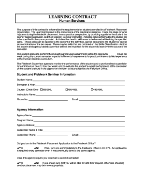 Learning Contract for - formsfullertonedu