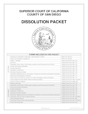 California Divorce Packet