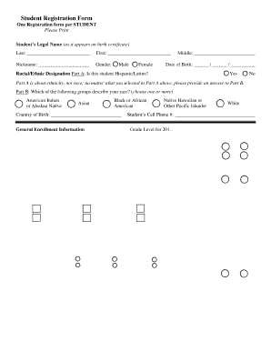 Student Registration Form