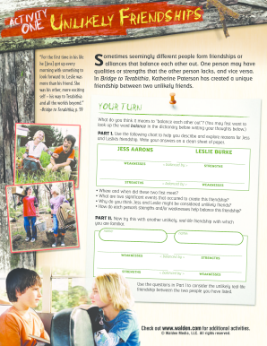Friendship Analysis Worksheet