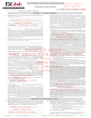 Texas Apartment Lease Contract