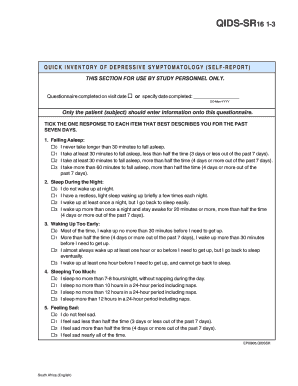 Quick Inventory of Depressive Symptomatology Self-Report