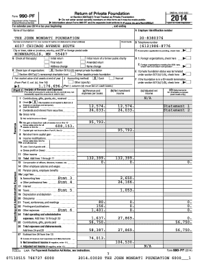 Form 990-PF 2014