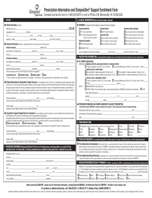 SimponiOne Support Enrollment Form