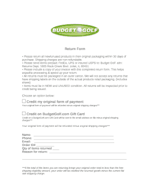 Return Form