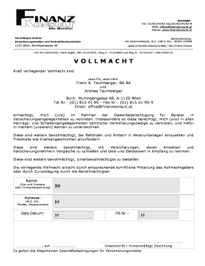 Vollmacht