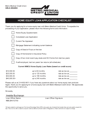 Home Equity Loan Application
